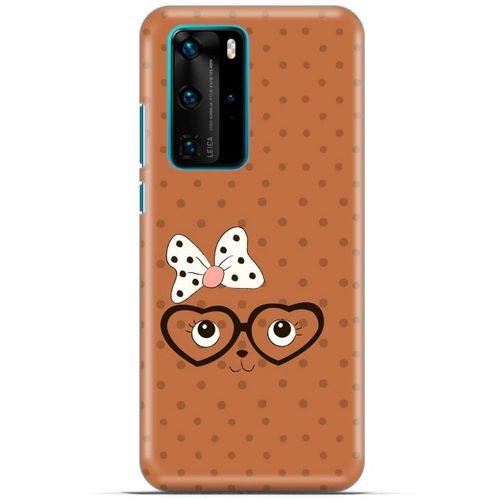 Lopard Huawei P40 Pro Uyumlu Kılıf Kediler (11) Tam Koruma Gözlük Yüz