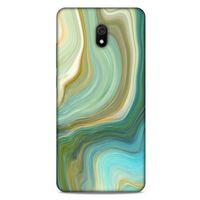 Mermer Desenli (23) Tema Ultra Koruma Kılıfı Su Yeşili Xiaomi Redmi 8A Kılıf
