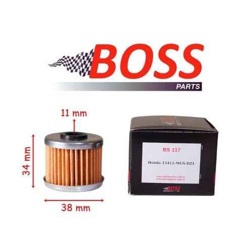 HONDA Honda Yağ Filtresi Boss Bs117 (Hf117) 38-36-11 Mm Crf Africa Twin, Nc750 X Dct, Msx 125