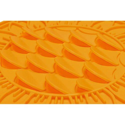 Beeztees Yavru Köpek Mama Yeme Oyuncağı, Daire Şeklinde, Silikon, Turuncu, 30cm