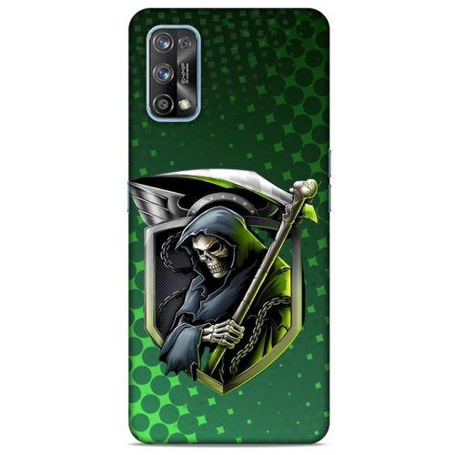 Realme 7 Pro Uyumlu Kılıf Motorsiklet (29) Arka Koruma Kılıfı Kurukafa