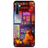 Retro (27) Desen Tasarımlı Kılıf Renkli Oppo Realme 6i Kılıf