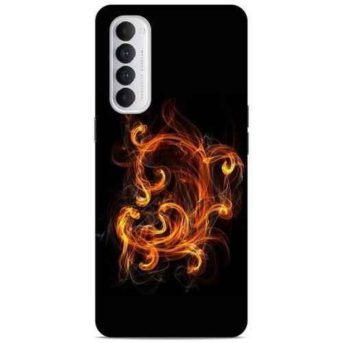 Lopard Oppo Reno 4 Pro Uyumlu Kılıf FireX (25) Antişok Kapak Ateş Kırmızı