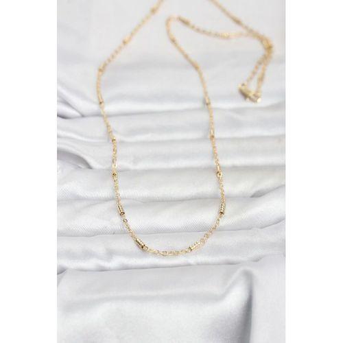 CM 14K Gold Renk Bar Zincir Model 60 cm Kadın Kolye