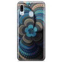 Samsung Galaxy A30 Kılıf İnci Taşlı Çiçek Arka Kapak Koruma Desenli Full Koruyucu