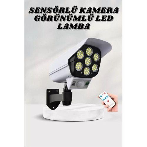 Solar Lamba Kamera Görünümlü Duvar Lambası Dönebilen Bahçe Aydınlatması