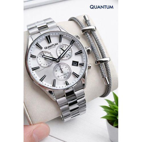 Quantum Sapphire Camlı İtalyan Bileklik Hediyeli 2 Yıl Garantili 10 Atm Erkek Kol Saati 1193.330