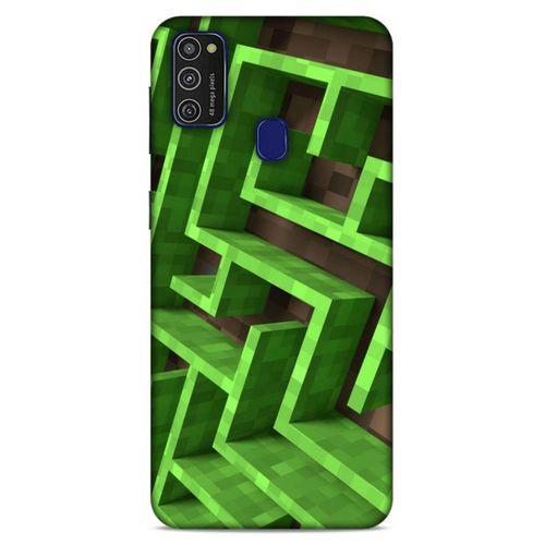 Lopard Samsung Galaxy M21 Uyumlu Kılıf PiXel (6) Silikon Kılıf Craft