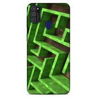 Lopard Samsung Galaxy M21 Uyumlu Kılıf PiXel (6) Silikon Kılıf Craft