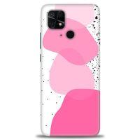 Xiaomi Redmi 10C Kılıf HD Baskılı Kılıf - Pembe Beyaz Siyah + Tam Ekran Koruyucu