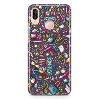 Huawei P20 Lite Kılıf Bilim İçin Doodle Arka Kapak Koruma Desenli Full Koruyucu