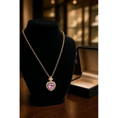 Lüks  Figürlü Gösterişli Zirkon Taşlı  Kolye