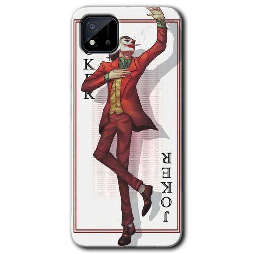 MRCİLETİSİM Realme C11 Kılıf HD Desen Baskılı Arka Kapak + Temperli Cam - Joker İskambil