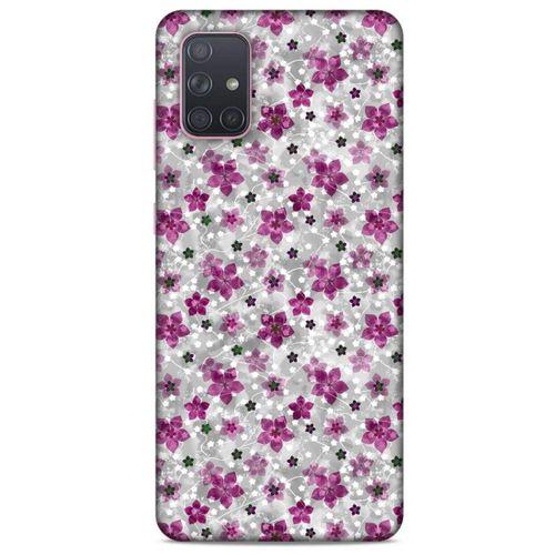Samsung Galaxy A71 Uyumlu Kılıf Pembe Delisi (6) Silikon Kılıf Çiçek