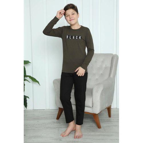 Erkek Çocuk Penye Pijama Takım Haki