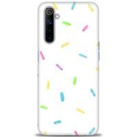Realme 6 Kılıf HD Baskılı Kılıf - Konfeti + Tam Ekran Koruyucu