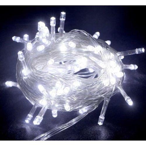 10 M 100 Led Boncuk Lamba Beyaz Işık Şeffaf Kablo MZ-18-11