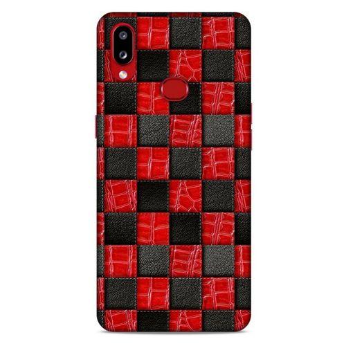 Samsung Galaxy A10s Kılıf Patchwork (47) Crystal Flex Kılıf Siyah Kırmızı