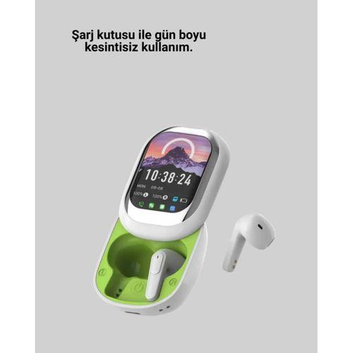 Kayar Kapak Tasarımlı Dokunmatik Ekranlı Kablosuz Bluetooth Kulaklık
