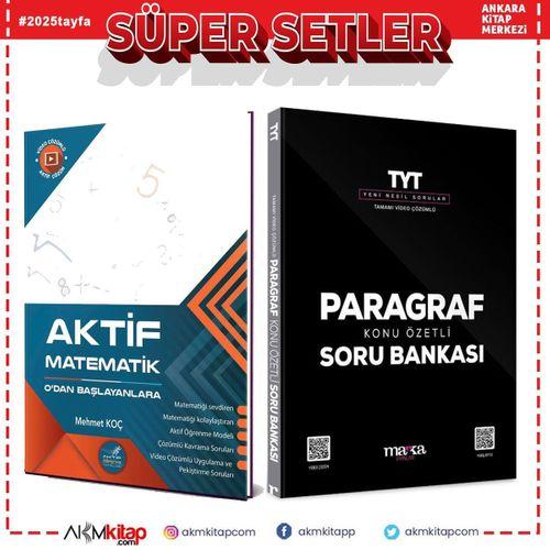 Aktif TYT Matematik 0 ve Marka Paragraf Soru Bankası Seti 2 Kitap