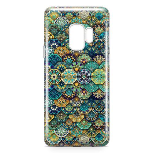 Samsung Galaxy S9 Kılıf Sekizgen Motifler Arka Kapak Koruma Desenli Full Koruyucu