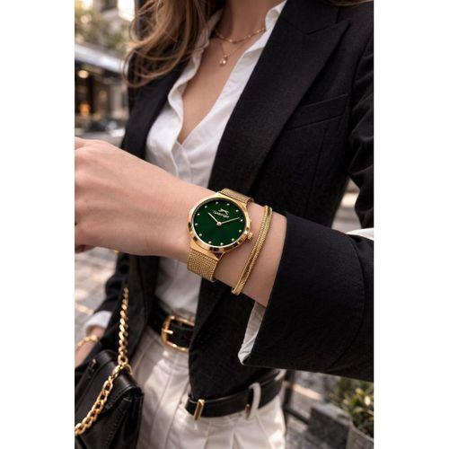 Slazenger Yeni Sezon Elite Model 50 Mt Suya Dayanıklı Bileklik Hediyeli Kadın Kol Saati VS.BLKT.0854