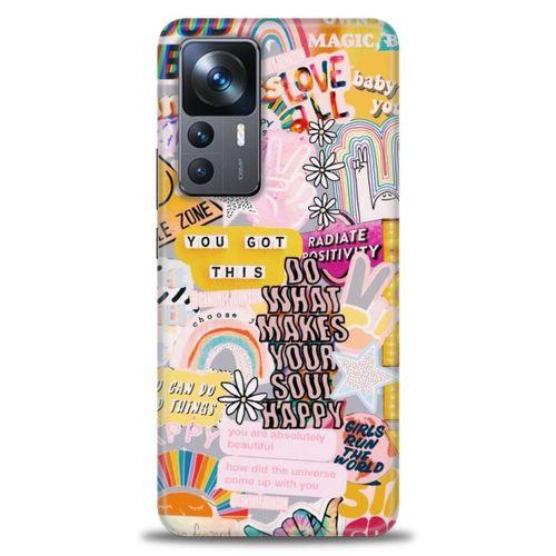 Xiaomi Mi 12T Kılıf HD Baskılı Kılıf - Good Vibes + Tam Ekran Koruyucu