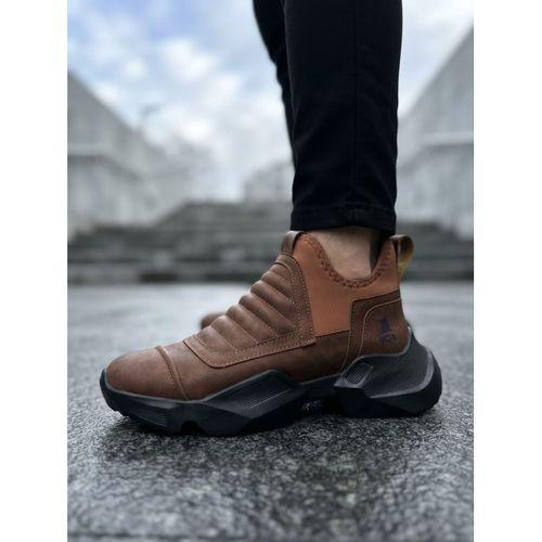 BA0401 Bağcıksız Rahat Yüksek Taban Taba Erkek Spor Yarım Bilek Bot