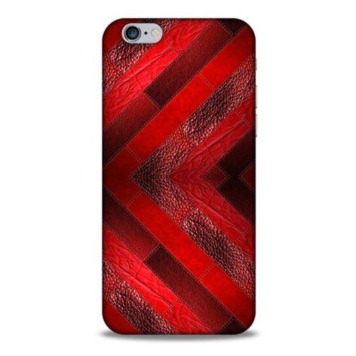 Apple Iphone 6 Kılıf Patchwork (28) Arka Kapak Kırmızı Siyah