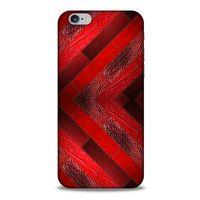 Apple Iphone 6 Kılıf Patchwork (28) Arka Kapak Kırmızı Siyah