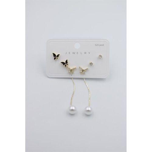 Çoklu Set Küpe - Altın