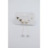 Çoklu Set Küpe - Altın