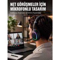 Kablosuz Bluetooth 5.0 Kulaklık Rgb Işıklı Tasarım