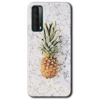 Huawei P Smart 2021 Kılıf HD Desen Baskılı Arka Kapak - Ananas