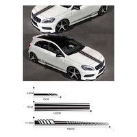 Oto Sticker Set Kaput-marşpiyel-sport 5 Parça Siyah 15*2,5 - 21*90 - 10*190 Cm