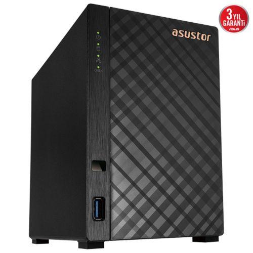 ASUSTOR AS1102TL, 1Gb DDR4 Ram, 2 Yuvalı (2x22TB Destek), 1x2.5GbE Network, USB 3.2, USB 2.0, Tower NAS (Yedekleme) Cihazı