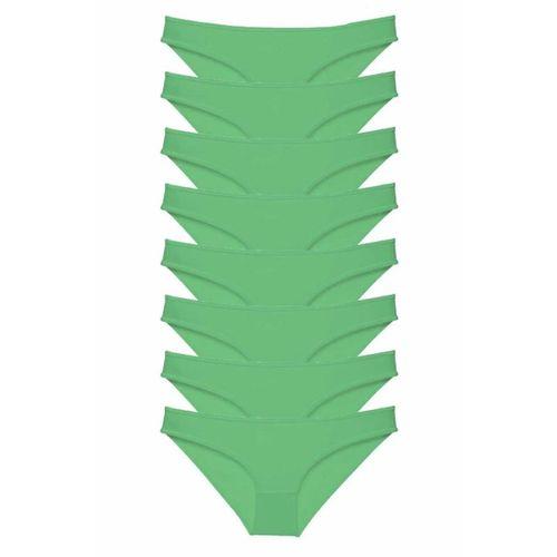 8 adet Süper Eko Set Likralı Kadın Slip Külot Yeşil