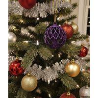 Mor Kafes Desenli Dekoratif Yılbaşı Süsü