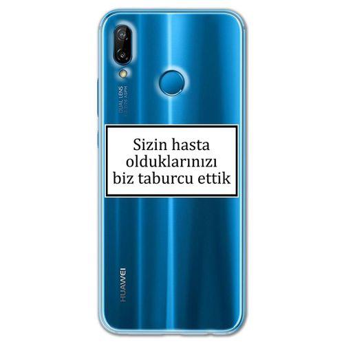 Huawei P20 Lite Kılıf HD Yazı Baskılı Silikon Arka Kapak - Yazı 1