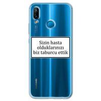 Huawei P20 Lite Kılıf HD Yazı Baskılı Silikon Arka Kapak - Yazı 1
