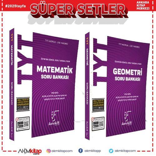 TYT Matematik ve Geometri Soru Bankası Seti 2 Kitap Karekök Yayınları