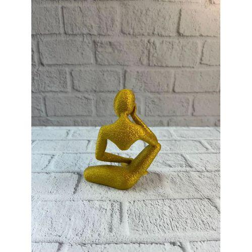 Minimal Sarı İnsan Figürü Biblo Ev Ve Ofis Dekoru