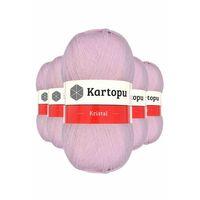 5 Adet Kristal Çift Katlı El Örgü Lif İpi Açık Pembe K699