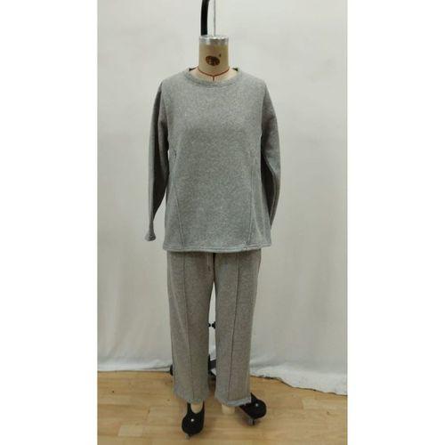 Kadın Uzun Kollu Yanları Nervurlu Viskon Iki Iplik Ve Pantolon Ikili Takım