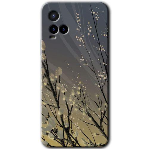 Vivo Y21s Kılıf HD Desen Baskılı Arka Kapak - Branches Flowers
