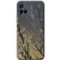 Vivo Y21s Kılıf HD Desen Baskılı Arka Kapak - Branches Flowers