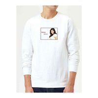 Sunny Leone Baskılı Beyaz Erkek Sweatshirt