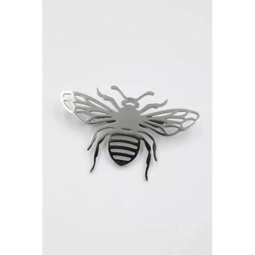 Çelik Arı Broş - Gümüş