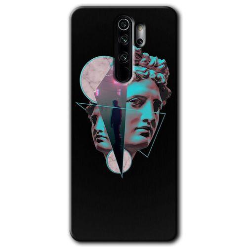 BeRa Aksesuar Xiaomi Redmi Note 8 Pro Kılıf Baskılı Kapak - Heykel +Tam Kaplayan Mat Seramik