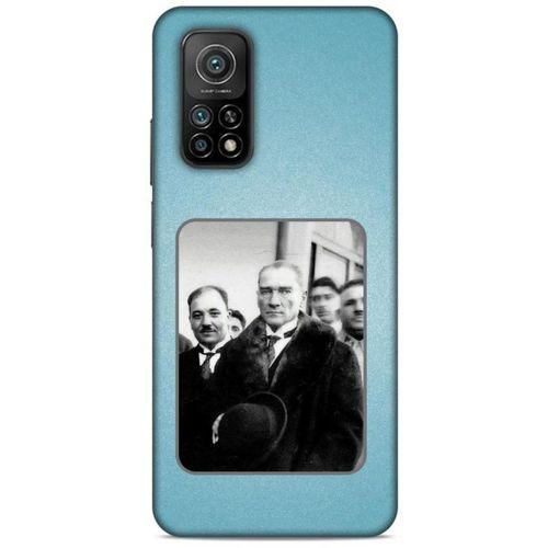 Xiaomi Mi 10T 5G Kılıf Atatürk (34) Slim Armor Kılıf Açık Mavi